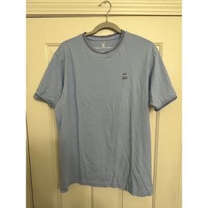 Pyscho Bunny T Shirt Short Sleeve Size Large 7 Light Blue 100% Pima Cotton